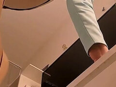 Europeisk, Klackar, Mogen, Nylon, Strumpbyxor, Rödhårig, Softcore, Solo