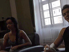 HUNT4K. awesome fucky-fucky action helps brunette earn money for new