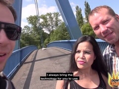 Aziatisch, Grote lul, Pijpbeurt, Buiten, Klein, Openbaar