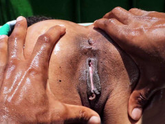 Svart, Brunett, Ebenholts, Milf, Mamma, Utomhus