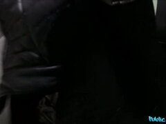 Suihinotto, Spermashotti, Takaapäin, Naamallinen, Käsihoito, Ulkona, Näkökulma pov, Julkinen