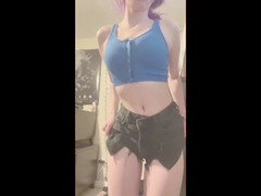 여자, 핑거링, 보지, 양말, 혼자, 빨아들이는, 청소년, 젖가슴