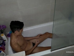 Wytrysk, Gej, Prysznic, Chudy, Solo