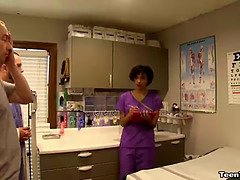 Teen-Sexy nurse cum extraction