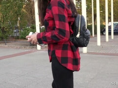 GERMAN SCOUT - COLLEGE TEEN VALENTINA TALK TO FUCK AT REAL PUBLIC CASTING - Valentina bianco