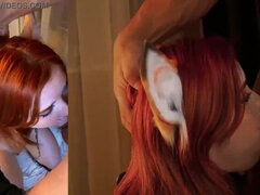 素人, フェラチオ, イマラチオ, ディルド, 手コキする, ハードコア, 赤毛, おもちゃ