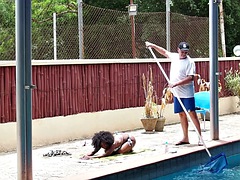 Amateur, Sucer une bite, Couple, Tir de sperme, Noir ébène, Hard, Mère que j'aimerais baiser, Piscine