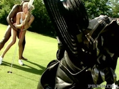 Private Black - Sylvia Sun Butt Banged By Big Black Cock On A Golf Court! - Public