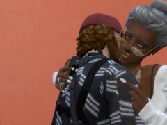 デカ尻, 黒人, 口内発射, フィリピン女性, キス