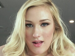 Sweet blonde nicely fucked during debut porn shoot with actor