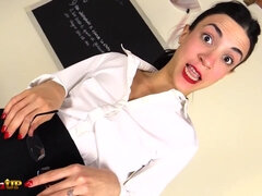 Teachers Hosed Feet Stroking Her Huge Strapon Perfect Joi