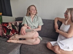 Hot Blonde Babes Have Lesbian Sex Together - Teen (18+) shaved pussy licking