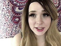 demeaning JOI from a bratty ash-blonde teen