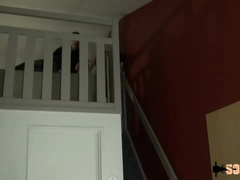 Leie, In den arsch, Französisch, Lingerie, Schlampe, Tätowierung, Flotter dreier