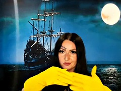 Niemowlę, Brunetka, Femdom, Fetysz, Fisting, Rękawiczki, Lateks, Solo