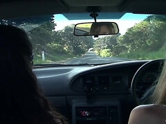 Celine & Celi - Road Trip Lesbian Sex