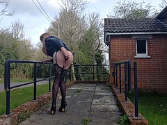 Schönheit, Crossdresser, Latex, Lingerie, Masturbation, Öffentlich, Transfrau, Solo