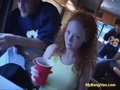 Unthinking Ginger Teen Persudates To Try Anal Gangbang