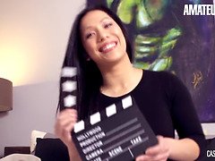 Sexy Asian Babe Suky Rough Has Fun At Casting
