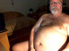 granddad stroke on webcam