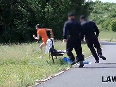 Kuřba, Brunetka, Európskej, Hd, Väzenie, Kancelária, Polícia, Realita