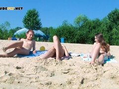 Amatőr, Kisbaba, Strand, Csupasz, Nudista, Nyilvános