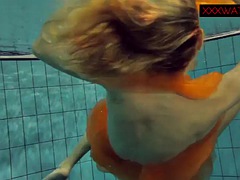 Very hot underwater show with Nastya