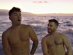 Jocks swapping cum fuck each other in an outdoor anal orgy