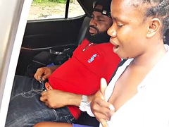 Ladygold Africa had some fun with popular Nigerian porn star Krissyjoh Chris in the car