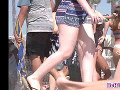 taut arse bikini Teens At The Beach Spy Cam voyeur