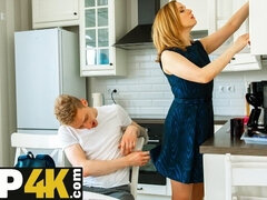 Blondinka, Fafanje, Evinja, Hardcore, Hd, Kuhinja, Milf, Sesanje