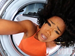 Kinky MILF Kyler Mason gets caught in the washing machine & loves it!