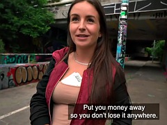 Euro babe is picked up in public for a blowjob and then fucked