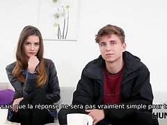 Adolescente and wealthy chasseur engage in wild reality sex with 9-minutes of cuckold action on Eurosex.com