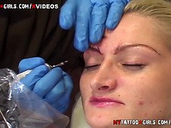 Alira Astro Eyebrows Shave and Tattooed