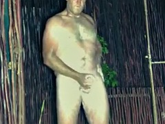 I cum and pee outside in the pool and in the shower