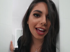 Petite latina Gina Valentina gives a blowjob and gets passionately fucked