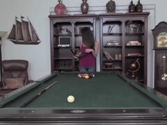 Big titty Dava Foxx fucks on billard table