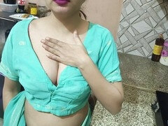 Hindi-speaking village girl fucked in kitchen by country boy with clear audio