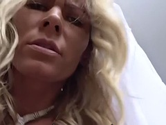 DEBT4k. Blonde bride sucked into sex with loan