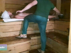 Russian sauna, girls naked pool, real public sauna