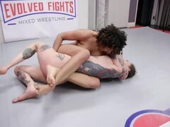 Daisy Ducati fights Rocky Emerson in lesbian wrestling winner fucks loser