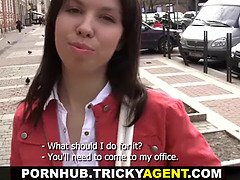 Tricky agent - chasing a dream, a lady gets pounded by an agent!