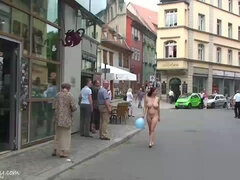 Big tits Anja Outdoor public naked