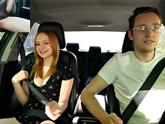 Surprise Verlonis for Justin Lush Control Inside Her Pussy While Driving Car in Public