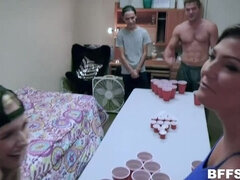 Beer Pong Playmates: Emma Starletto, Jessica Rex, and Paige Owens in Action