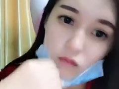 POV close up asian gf blowjob