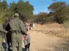 Border officers team up to make love a Latina immigrant 18-19 y.o.