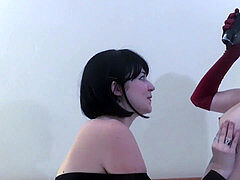 Starfire and August suck girl-on-girl knockers and Finger in POV.