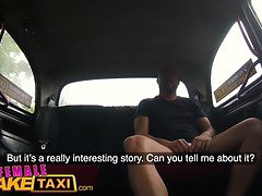 Busty blonde pays for cab fare with her pussy in POV audition with Pablo Ferrari and Nathaly Cherie
